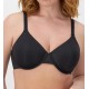  Womens DF4481 Sleek Support Smoothing Underwire T-Shirt Bra (Black 40C)