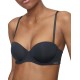  Women’s Naked Glamour Strapless Push-Up Bra, Black, 38C