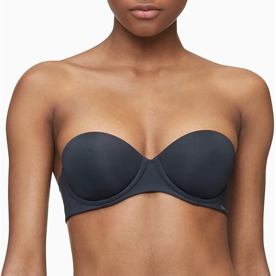  Women’s Naked Glamour Strapless Push-Up Bra, Black, 38C