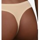  Women’s Soft Stretch One Size Seamless Thong, Ultra Nude