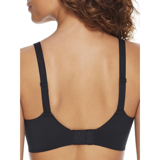  Womens Active Comfort Wire-Free T-Shirt Bra Style-DK7934, Black, 38D