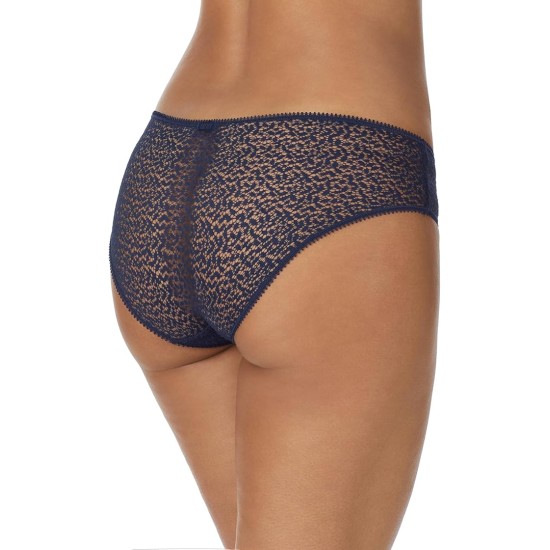  Women’s Modern Lace Trim Hipster DK5014, Navy, Medium