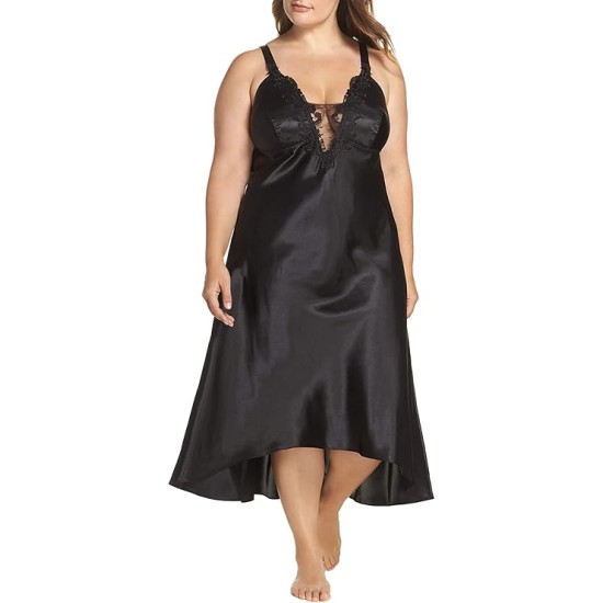  Women’s Plus Size Stella Gown, Black, 2X