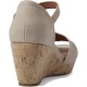  Women’s Vera Cork Wrapped Wedge Sandals, Mushroom Nubuck, 7M