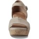  Women’s Vera Cork Wrapped Wedge Sandals, Mushroom Nubuck, 7M