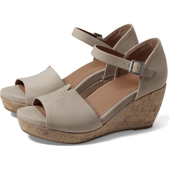  Women’s Vera Cork Wrapped Wedge Sandals, Mushroom Nubuck, 7M