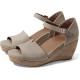  Women’s Vera Cork Wrapped Wedge Sandals, Mushroom Nubuck, 7M