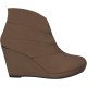  Platform Wedge Ankle Boot, Mushroom,7.5