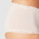  Lace Trim Microfiber Boyshort Underwear, Nude, 8