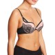  Love the Lift Push Up & In Lace Plunge Underwire Bra DM9900, Black/Gentle Peach, 40C