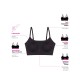  Pure Comfort Pullover Wireless Bralette DM7676, Black, Large