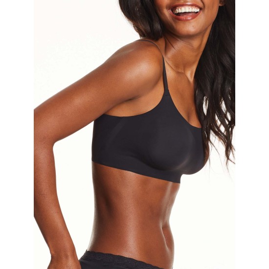  Pure Comfort Pullover Wireless Bralette DM7676, Black, Large