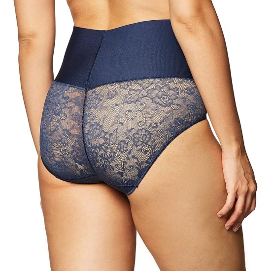  Tame Your Tummy Firm Control Brief DM0051, Navy, 2X-Large