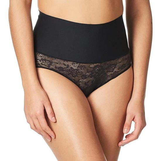  Tame Your Tummy Firm Control Brief DM0051, Black, 2X-Large