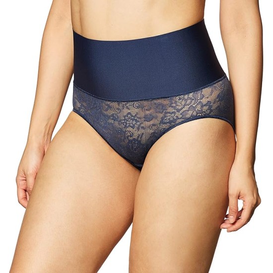  Tame Your Tummy Firm Control Brief DM0051, Navy, 2X-Large