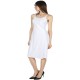  Collection Women s Bonded Cami Slip Dress, White, Large