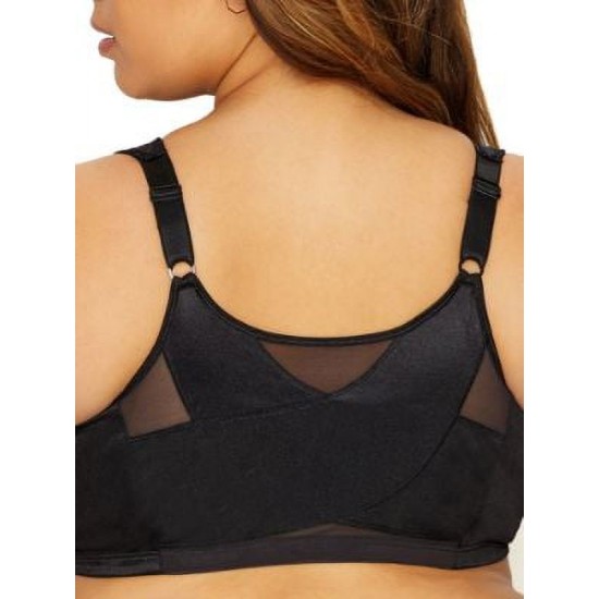  18 Hour Posture Boost Front Close Wireless Bra USE525, Black, 36B