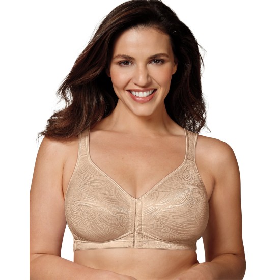  18 Hour Posture Boost Front Close Wireless Bra USE525, Nude 36B