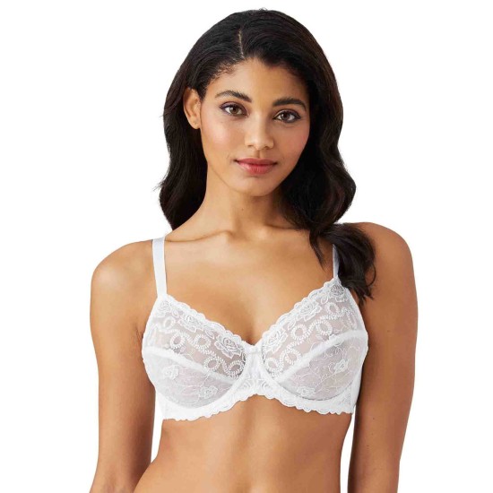  Renaissance Rose Underwire Bra 85720, White, 36DDD