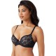  Women’s Lace Finesse T-Shirt Bra, Black/Toast, 38DDD