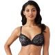  Women’s Lace Finesse T-Shirt Bra, Black/Toast, 38DDD