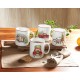  Hometown Celebration 4-Piece Porcelain Jumbo Coffee Mug Set, Red