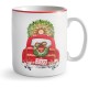  Hometown Celebration 4-Piece Porcelain Jumbo Coffee Mug Set, Red