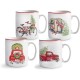  Hometown Celebration 4-Piece Porcelain Jumbo Coffee Mug Set, Red