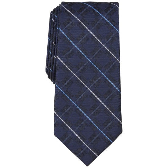  Men’s Canfield Grid Tie, Navy