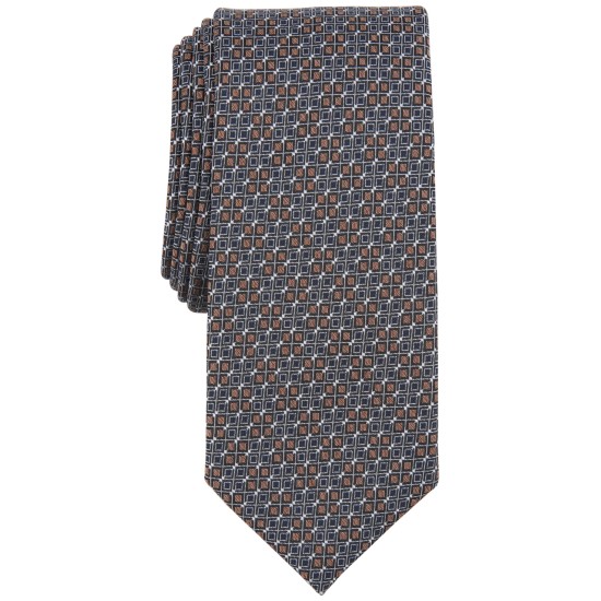  Men’s Elinor Patterned Tie, Cognac