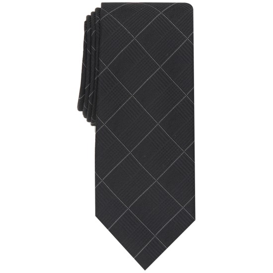  Men’s Gering Plaid Tie, Black