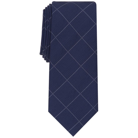  Men’s Gering Plaid Tie, Navy