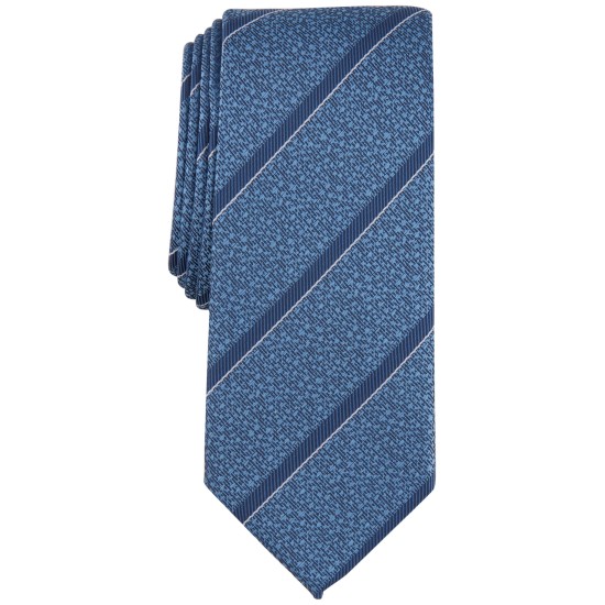  Men’s Slim Stripe Tie, Indigo