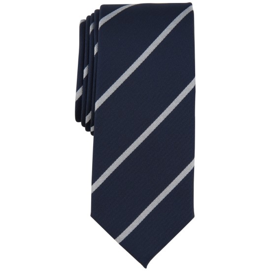  Men’s Tracey Stripe Tie,Navy