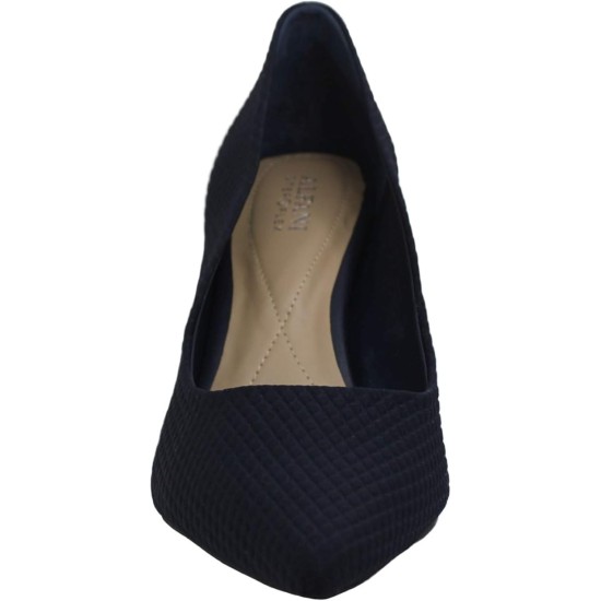  Womens Jeules Leather Pointed Toe Classic Pumps, Navy, 8.5M