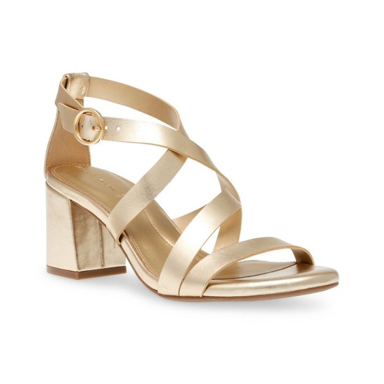  Women’s Rowen Dress Sandal, Gold, 7M