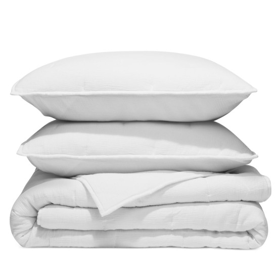  Cloud Coverlet Set, King, White