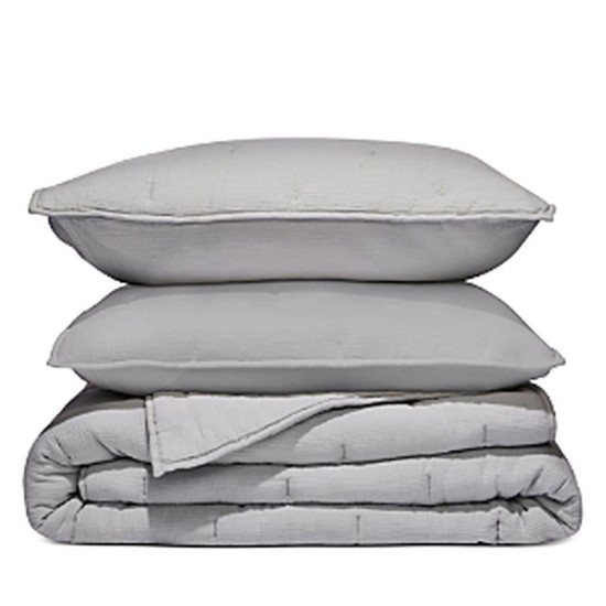  Cloud Coverlet Set, Queen, Gray