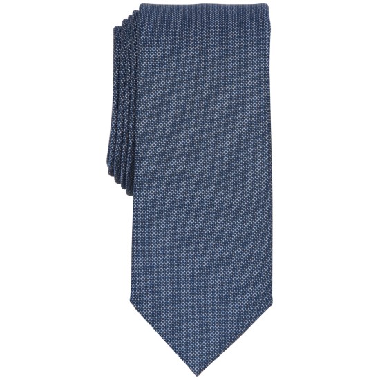  Men’s Cobbled Solid Tie, Navy