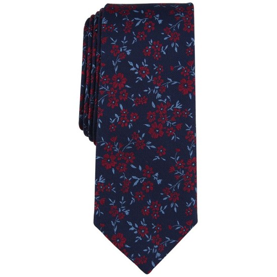  Men’s Kelso Floral Tie, Burgundy