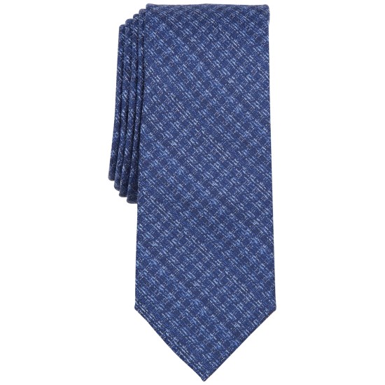  Men’s Milan Solid Textured Tie, Navy