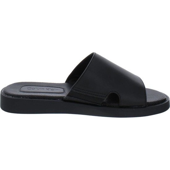  Men’s Ethan Slip-on Slide Sandals Men’s Shoes, 7M, Black