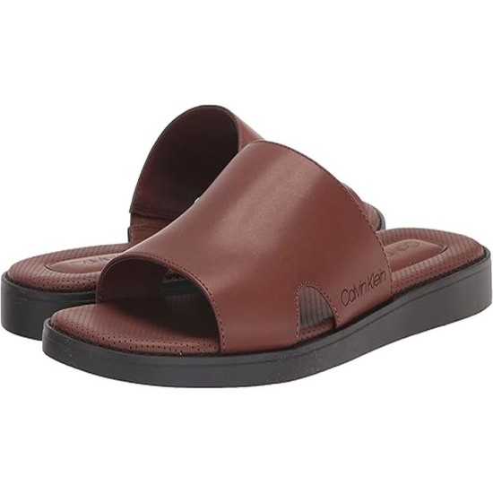  Men’s Ethan Slip-on Slide Sandals Men’s Shoes, 8.5M, Cognac