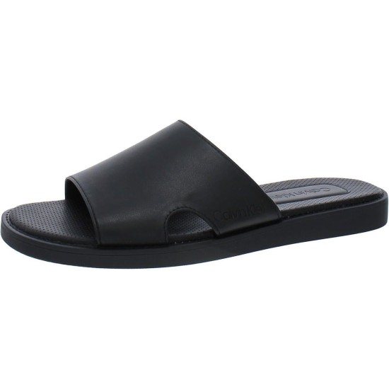  Men’s Ethan Slip-on Slide Sandals Men’s Shoes, 11.5M, Black