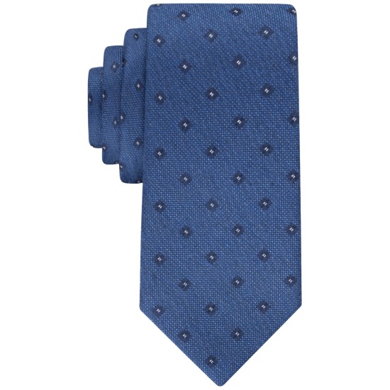  Men’s Seasonal Square Neat Tie, Navy