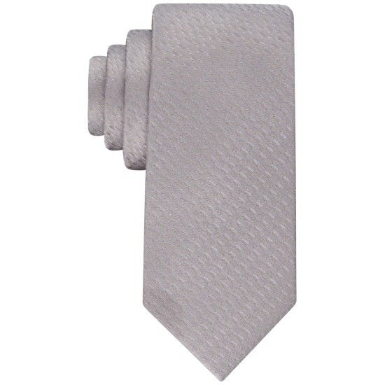  Men’s Shaded Geo-Print Tie, Grey