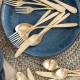  Averie Champagne Satin 20-Piece Flatware Set, Service for 4