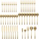  Beacon Gold Satin 45-Piece Flatware Set, Service for 8