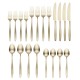  Nylah PVD Champagne Satin 18/0 20-Piece Flatware Set