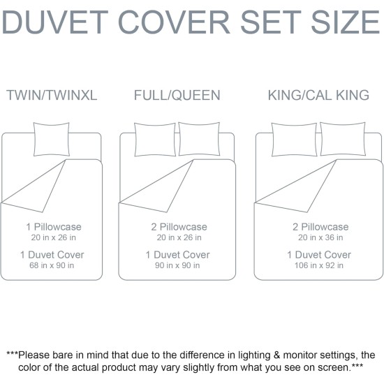 . 3PC Chocolate/Tan King/California King (106 X 92 ) 2 in 1 Reversible Duvet Cover & Sham Set (Comforter Not Included)